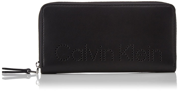 Calvin Klein Damen Set Reisezubehör-Dreifachgefaltete Brieftasche, Ck Black