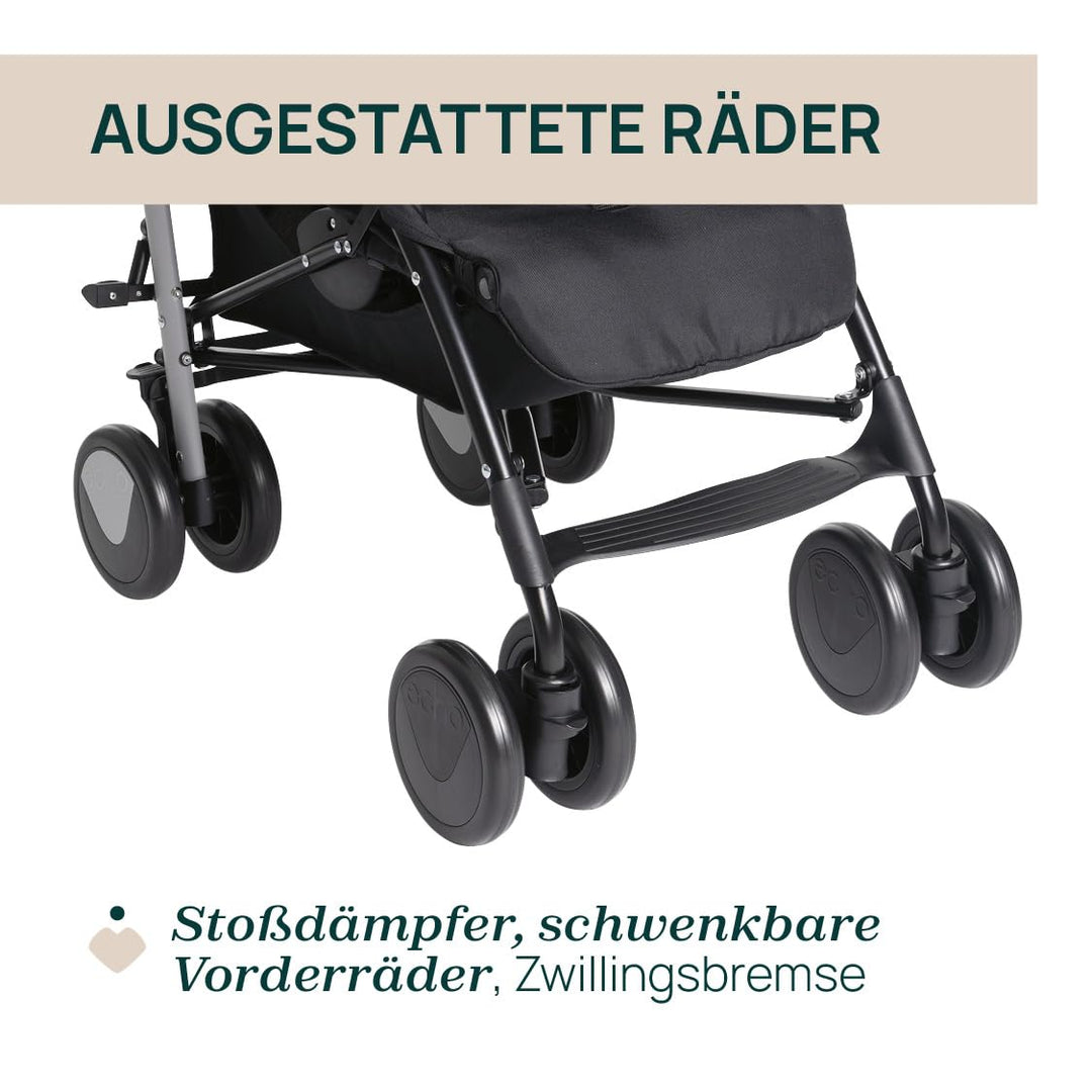 Chicco Echo Light Kinderwagen, Buggy von 0 Monaten bis 22 kg, verstellbare Rückenlehne, geräumiger S