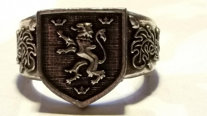 MK-art Militaria Ring 14. Infanteriedivision Galizische Nr.1-Galizien 1943, Löwe