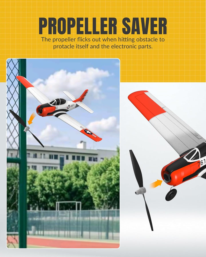 VOLANTEXRC T28 Trojan 4-Kanal RC Flugzeug - RTF Modellflugzeug 2.4GHz, Geeignet für Anfänger, Kinder