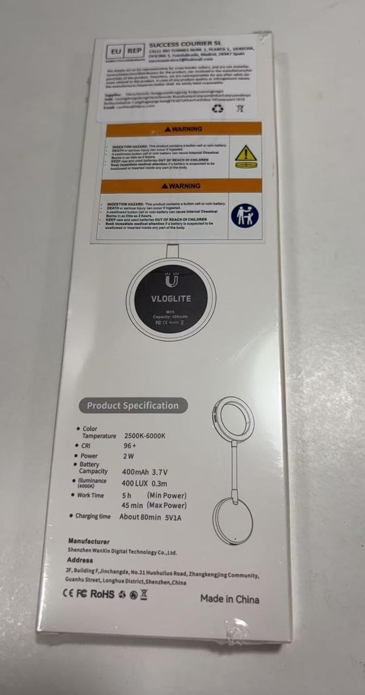 Ring Light, Magnetic Selfie Light with Gooseneck for Reading and Video Conference, 5 Brightness Leve