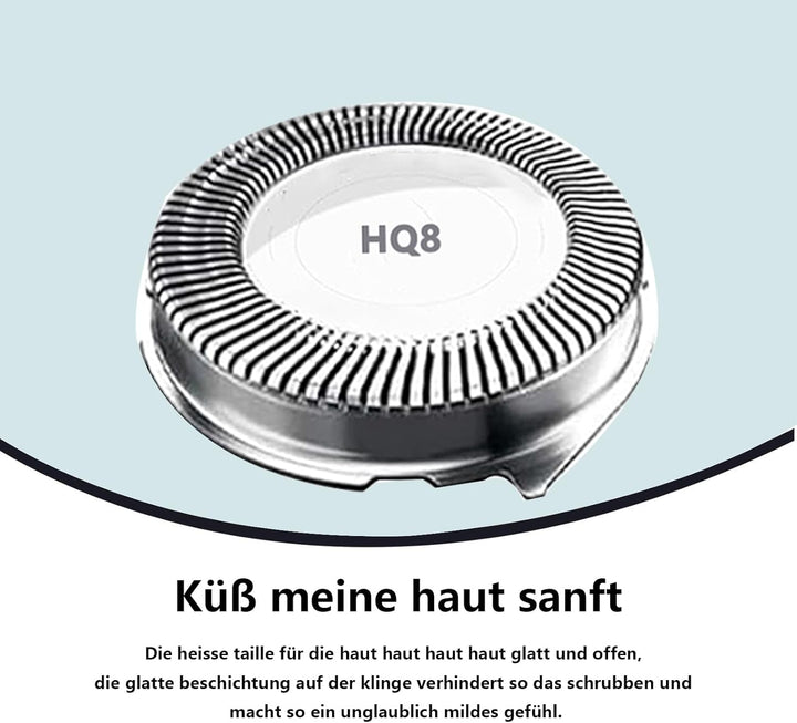 HQ8 Ersatzköpfe für Philips HQ8 Scherkopf Ersatzklingen kompatibel mit Philips Norelco HQ8 Rasierer