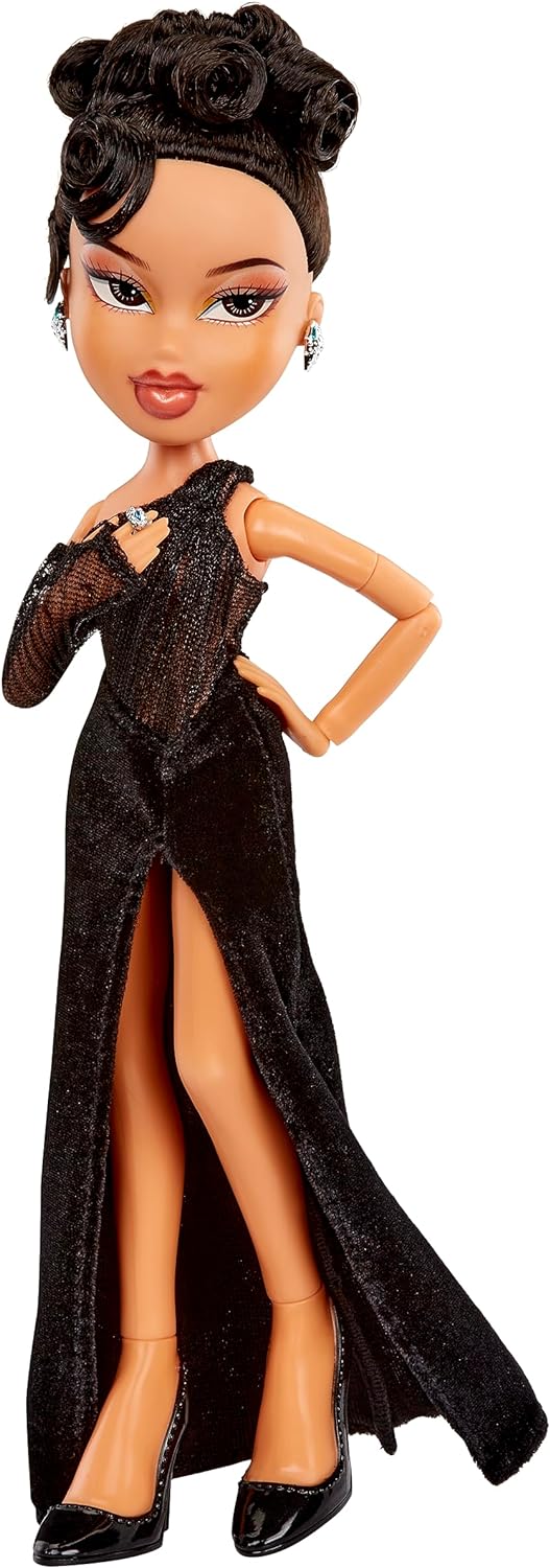 Bratz x Kylie Jenner - Night Modepuppe - Sammlerpuppe mit Abendkleid, Hund und Poster - für Kinder u