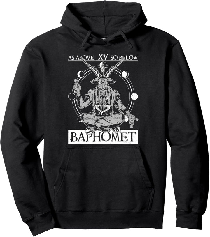 Baphomet Siegel Satan Lucifer 666 Okkult Satanic Pentagramm Pullover Hoodie