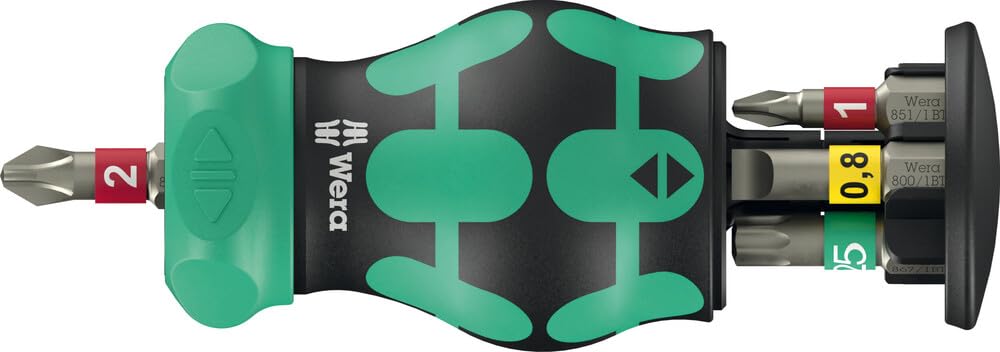 Wera 05008891001 Kraftform Kompakt Stubby Magazin RA 1, 6-teilig KK Stubby Magazin RA 1, KK Stubby M