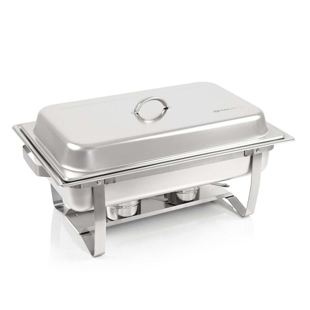 Mahlzeit Chafing Dish | Edelstahl Warmhaltebehälter | Speisenwärmer | Wärmebehälter | Rechaud für Ca