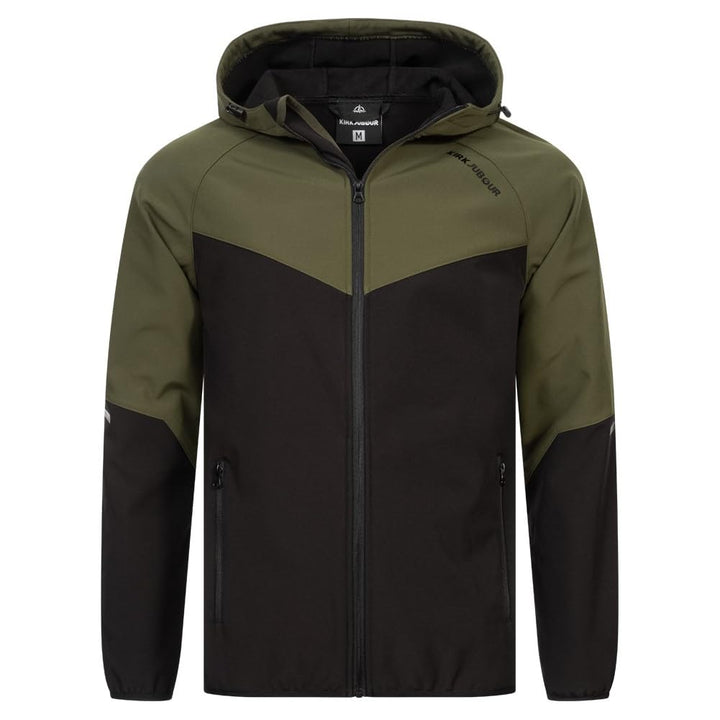 Kirkjubøur® Herren SOFTSHELLjacke 10.000 mm Wassersäule mit Kapuze und Fleecefutter, atmungsaktiv un