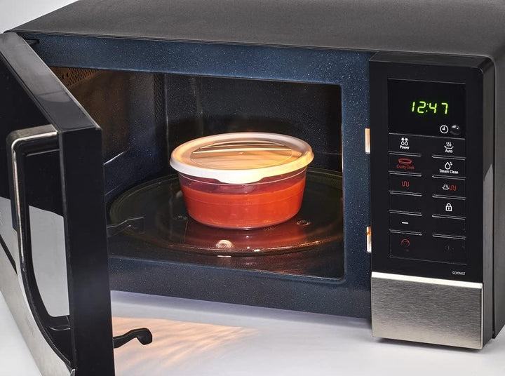 RoyalFay Pizzaballenbox Piccolo 10 Stück mit Deckel granit Mealprepbox Pizzateigballen Zutatenbehält