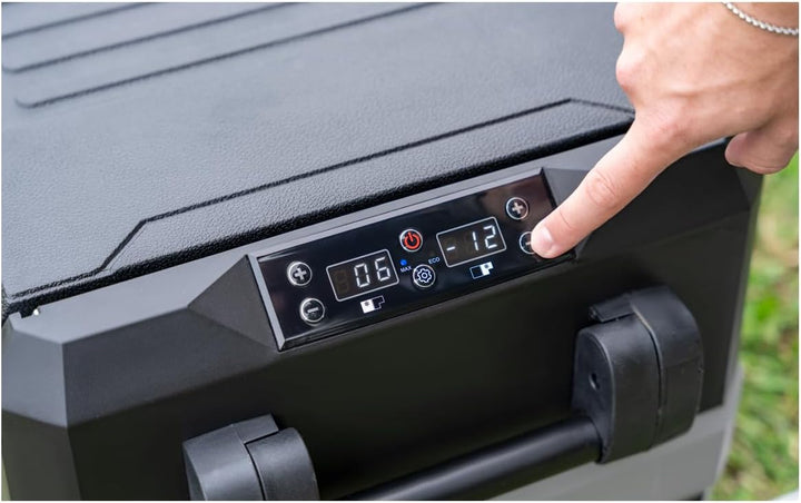 BERGER Tragbare Kompressor Kühlbox 12/24 V | Elektrische Kühlbox ideal für Camping mit Elektronische