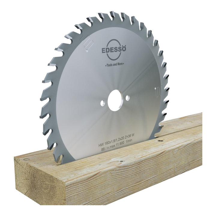 Edessö 13213620 HM-Kreissägeblatt Profi-Akku Mehrzahn HW, Z=36 W, 136 x 1,6/1,0 x 20 mm, Silber