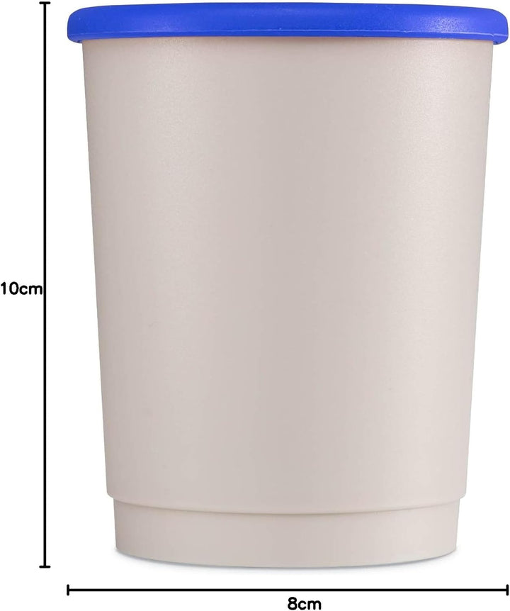 achilles Kaffeebecher mit Deckel, Kunststoffbecher, Mehrwegbecher, Trinkbecher, LFGB geprüft, spülma