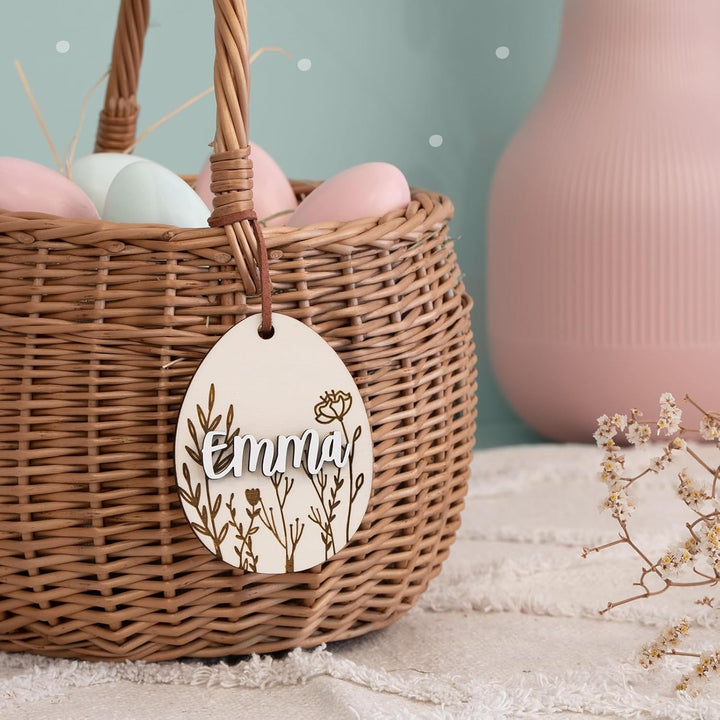 Personalisiertes Osterkörbchen – Weidenkörbchen für Kinder & Babys – Mit süssem Tier-Design – Ostere