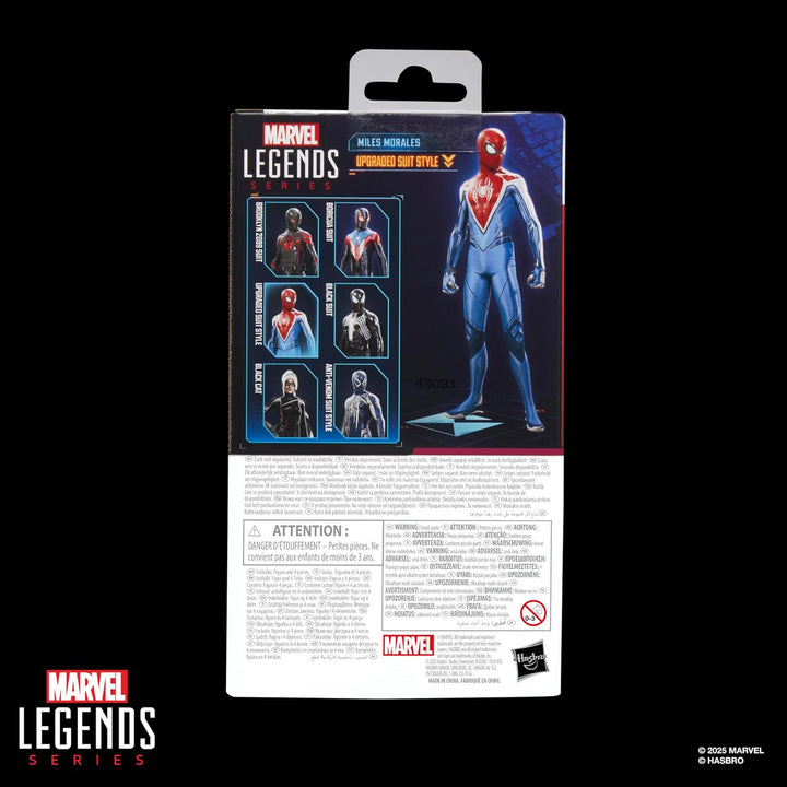 Marvel Legends Series Gamerverse Miles Morales Verbesserter-Anzug-Stil, Spider-Man Action-Figur mit