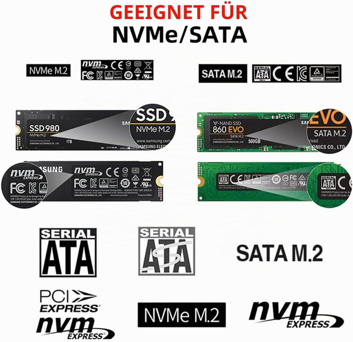 cablecc Oculink SFF-8612 8611 auf U.2 Kit M-Key auf NVME PCIe SSD und NGFF auf SATA Adapter für Main