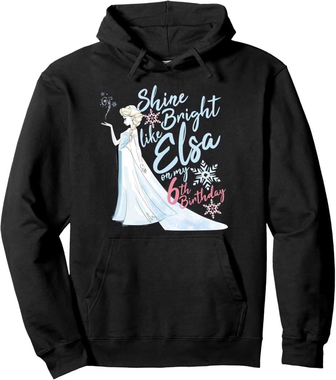 Disney Frozen Elsa Shine Bright On My 6th Birthday Pullover Hoodie