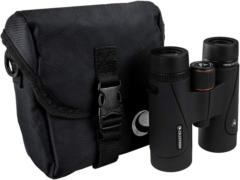 Celestron 71406 TrailSeeker 10x42 BaK-4 Prismen-Fernglas, Schwarz, TrailSeeker 10x42 BaK-4 Prism