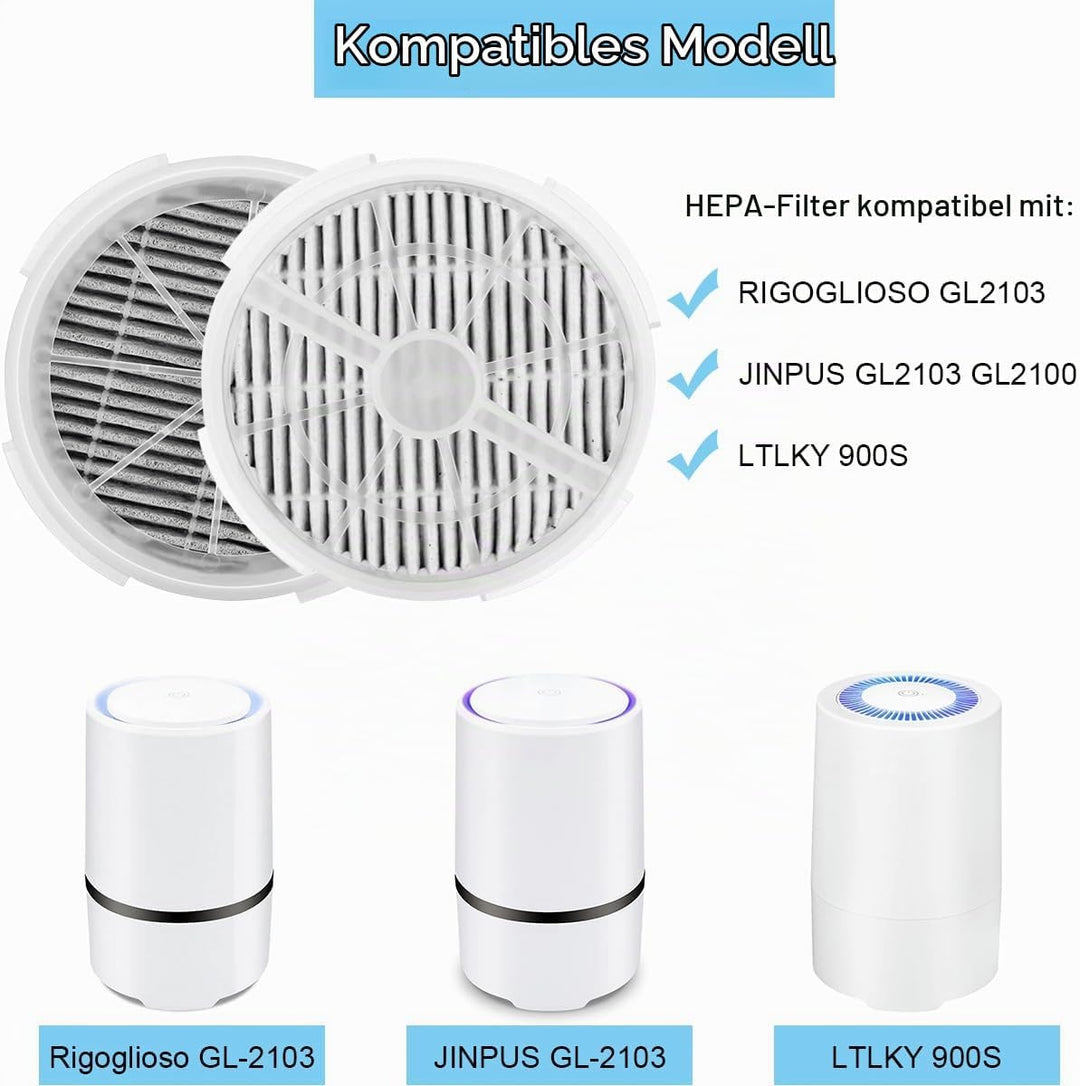 EATBALE GL-2103 Luftfilter HEPA Ersatzfilter für SHENGDELONG RIGOGLIOSO Luftreiniger GL2103, für JIN