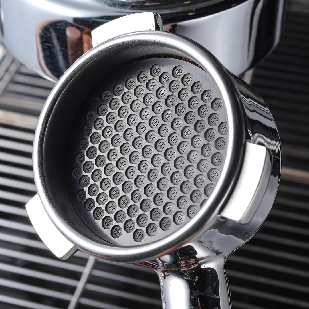 KNODOS Magnetischer 54 mm Kaffee Dosierring und Espresso Pucksieb Set für 54 mm Siebträgerkorb, komp