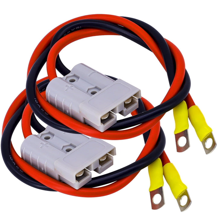 HISports 2 Stück Anderson Batterieanschluss Stecker 50 A 600 V mit O-Ring Kabel 10 AWG 50 cm,Ladeste