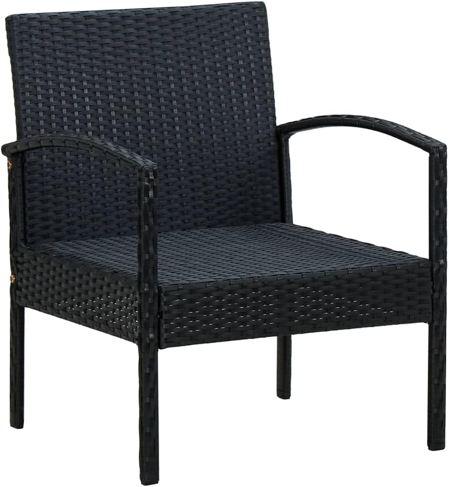 vidaXL Gartenstuhl mit Kissen Gartensessel Sessel Stuhl Rattansessel Rattanstuhl Gartenmöbel Balkons