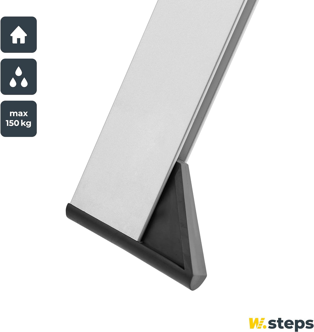Alu Trittleiter Vikingstep Mini von WIBE LADDERS I 480mm hoch I Belastbar bis 150kg I Kompakte Alumi
