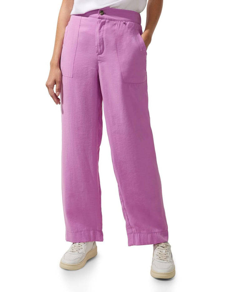 Street One Damen Casual Fit Hose in Cupro 40W / 30L Meta Lilac, 40W / 30L Meta Lilac