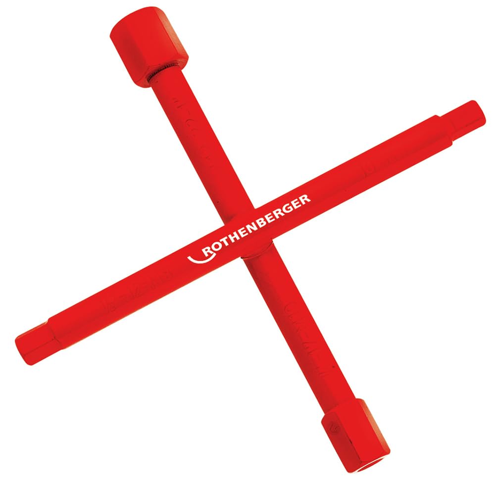 ROTHENBERGER 351044 Chrom-Vanadiumstahl Sanitär-Kreuzschlüssel, 3/8"-1" Arbeitsbereich Durchmesser