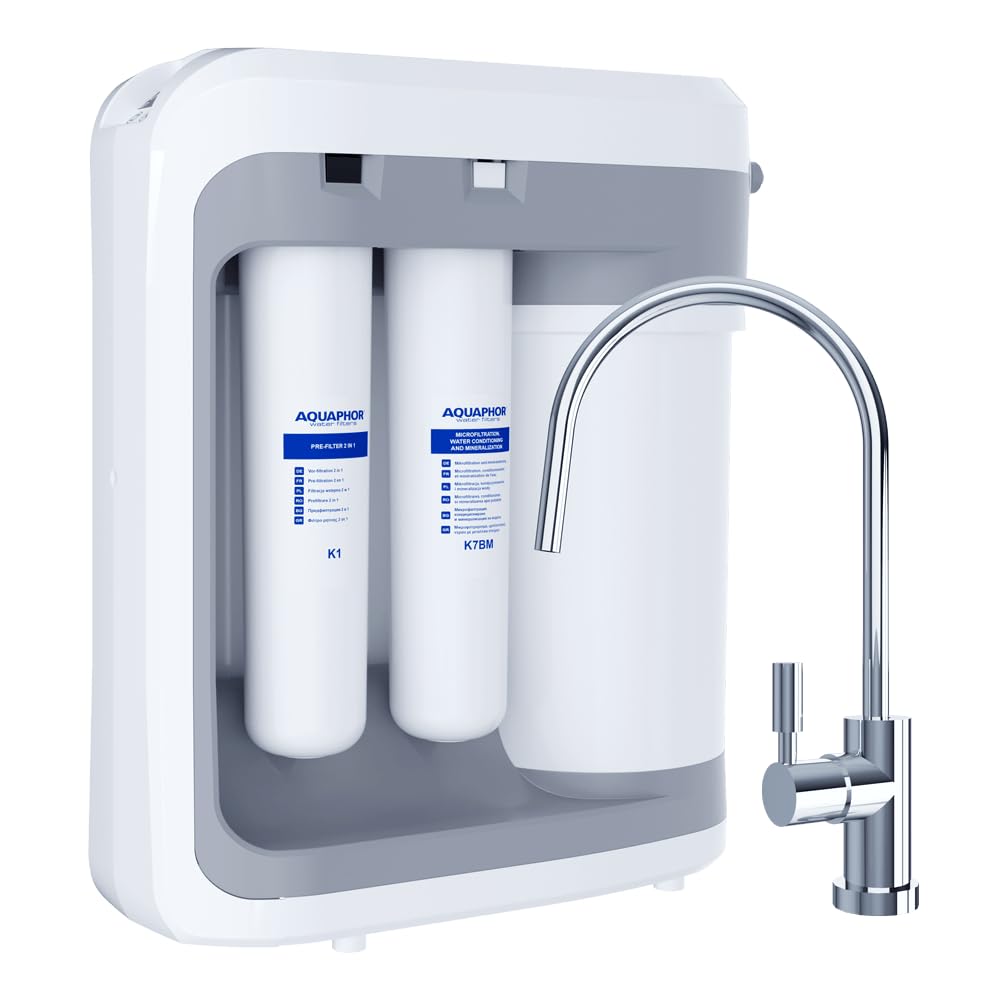 AQUAPHOR RO-202S Umkehrosmoseanlage - Reverse Osmosis System für 380 Liter am Tag mit Keimsperre und