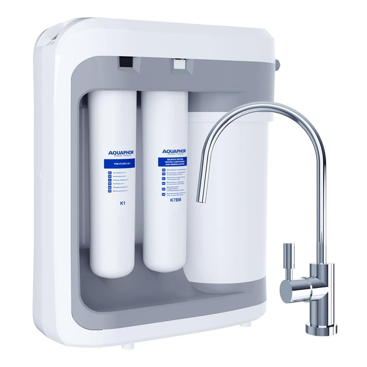 AQUAPHOR RO-202S Umkehrosmoseanlage - Reverse Osmosis System für 380 Liter am Tag mit Keimsperre und