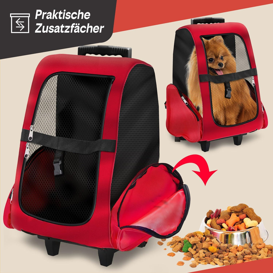 All Pets United Hunde-Trolley Haustier Tragetasche Transportbox für Hunde und Katzen Tier-Trolley Ha