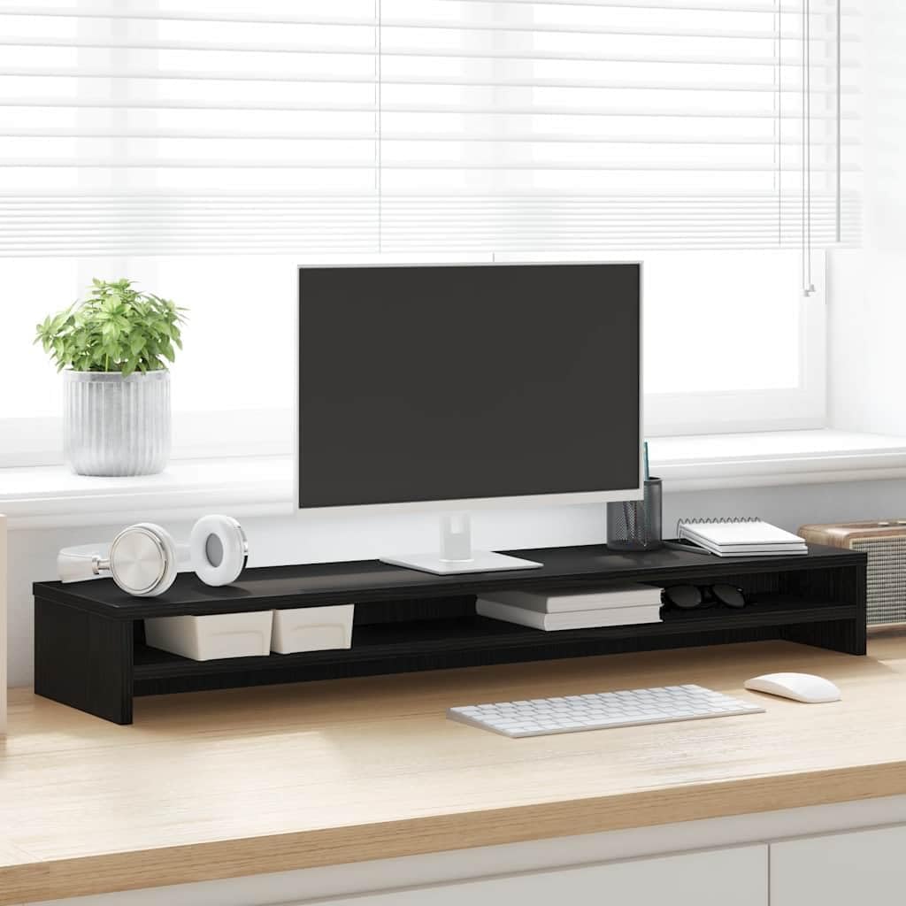 vidaXL Monitorständer Schwarze Eiche 100 x 24 x 13 cm Holzwerkstoff
