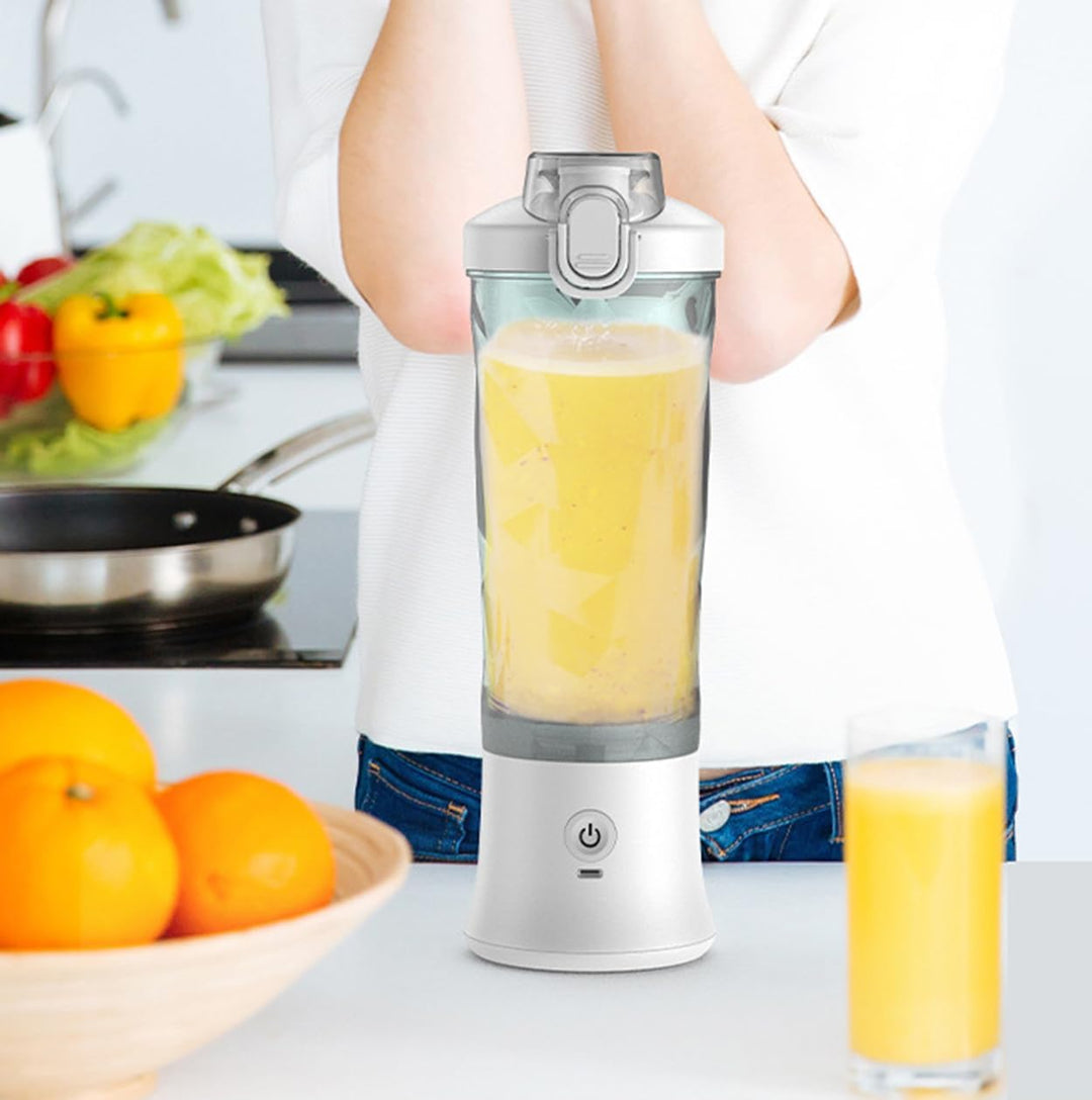 Meichoon Tragbarer Mixer, elektrischer USB-Entsafter, kabellos, 600 ml, persönliche Grösse, Trinktül