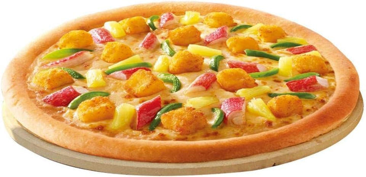 Pizzastein, grosser Cordierit-Backstein für Ofen und Grill, ideal zum Backen von knusprigen Krusten-