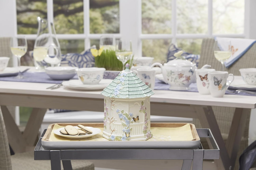 Lenox Butterfly Meadow Keksdose, 25,4 cm, Weiss Keksdose, Pavillon, Keksdose, Pavillon