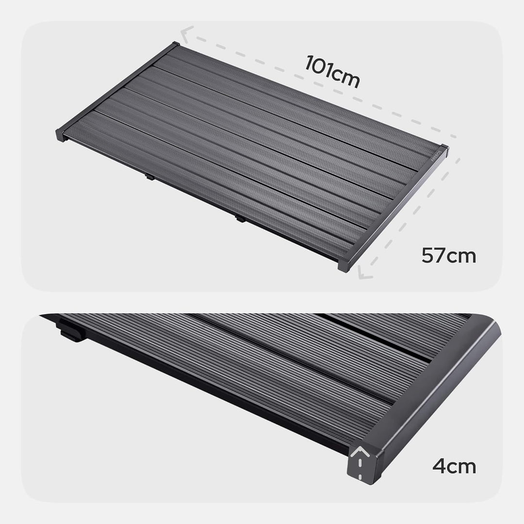 Arebos Bodenelement für Gartendusche & Solardusche | PVC Bodenplatte 101x57 cm | rutschfest & wasser