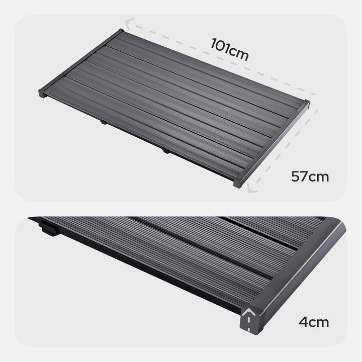 Arebos Bodenelement für Gartendusche & Solardusche | PVC Bodenplatte 101x57 cm | rutschfest & wasser