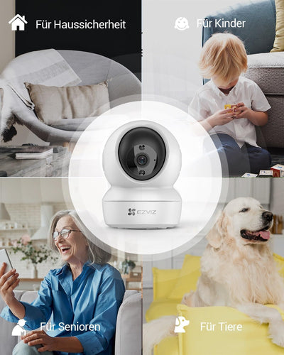 EZVIZ 1080P WLAN IP Kamera, schwenkbare Überwachungskamera Innen mit Zwei-Wege-Audio, Bewegungserfol