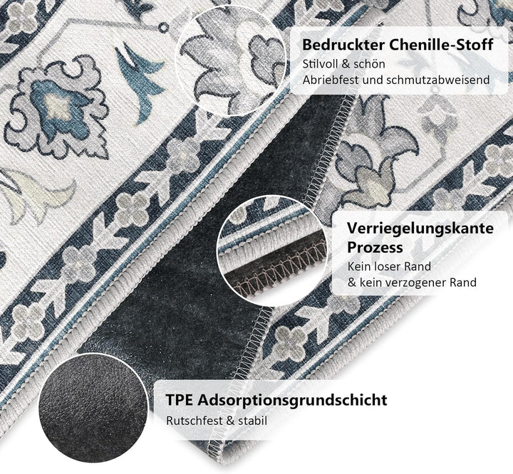 Bodenschutzmatte Bürostuhl 90X120 cm: Luxuriöse Bedruckter Stoff Bürostuhl Unterlage für Parkett und