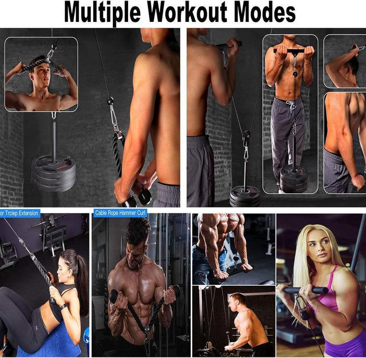 Seilzug-Fitness Professionelle Kabelzug Pulley Unterarmtrainer Frauen Männer Trizeps Seil Gewicht Fi