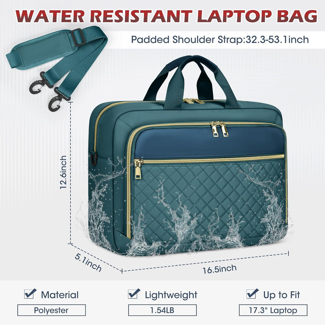 NEWHEY Laptoptasche 17,3 Zoll für Damen Laptop Aktentasche Computertasche Laptop Tasche Business Not