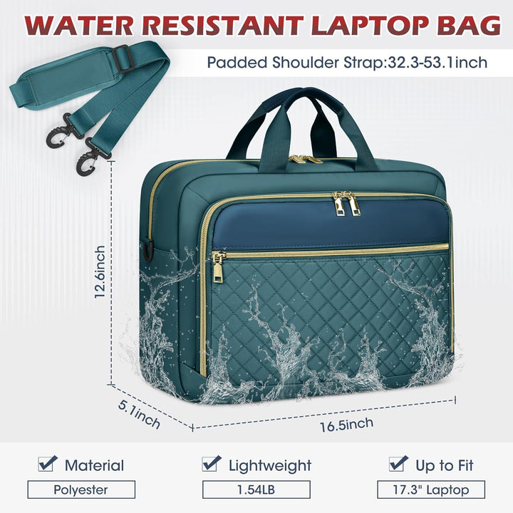 NEWHEY Laptoptasche 17,3 Zoll für Damen Laptop Aktentasche Computertasche Laptop Tasche Business Not