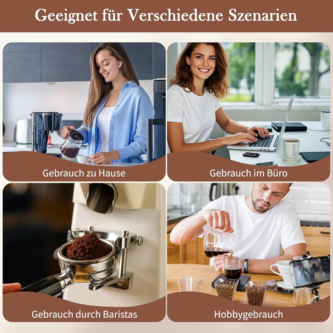 KaffeeTamper 51mm Set, Kaffee Tamper Edelstahl Base, mit 6 feinen Espressonadeln, Espresso Kaffee Ta