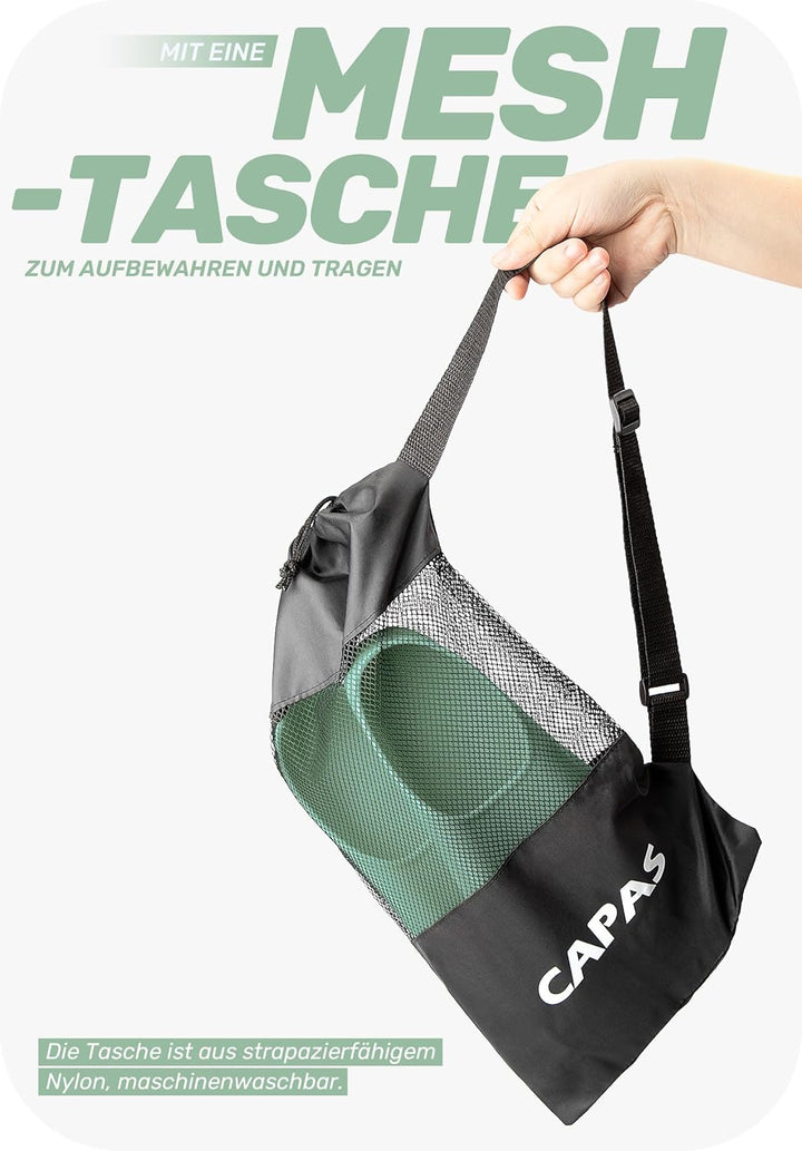 CAPAS Kurze Trainingsflossen für Schwimmen | Komfortable Silikon Schwimmflossen | Kurzflossen | Tauc