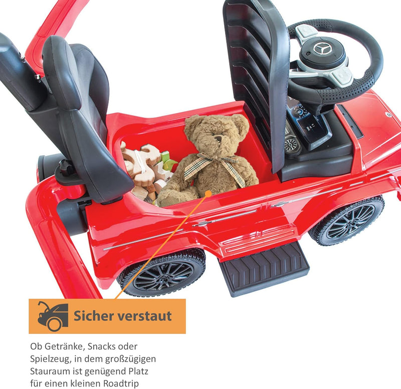 LEMODO Kinder Rutschauto ab 1 Jahr - Lauflernwagen mit Schiebestange - Robustes Kinderauto - Mercede