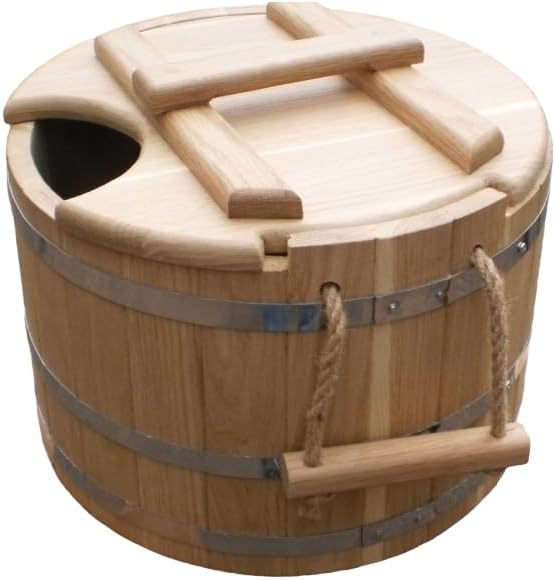 Holz Saunakübel 20 Liter Sauna Eimer Holzeimer Esche Banya Aufgusseimer