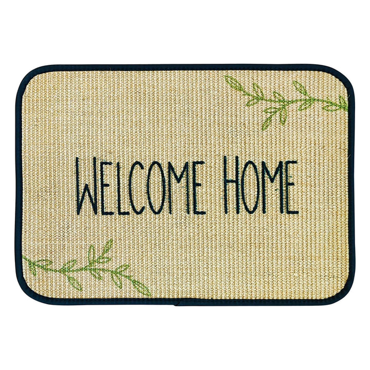 WohnDirect Eco-Sisal Fussmatte 40x60 - Fussmatte 100% Sisal - rutschfeste Türmatte Welcome - Kratzma
