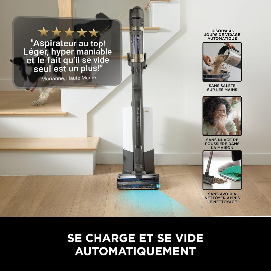 Shark PowerDetect Clean & Empty Akku-Staubsauger, DuoClean Detect, Reverse Clean, 2L-Selbstentleerst