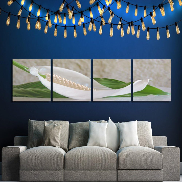 Feeby. Leinwandbild, Bilder, Wand Bild - 4 Teile - Panoramabild, Wandbilder, Kunstdruck 200x50 cm, A