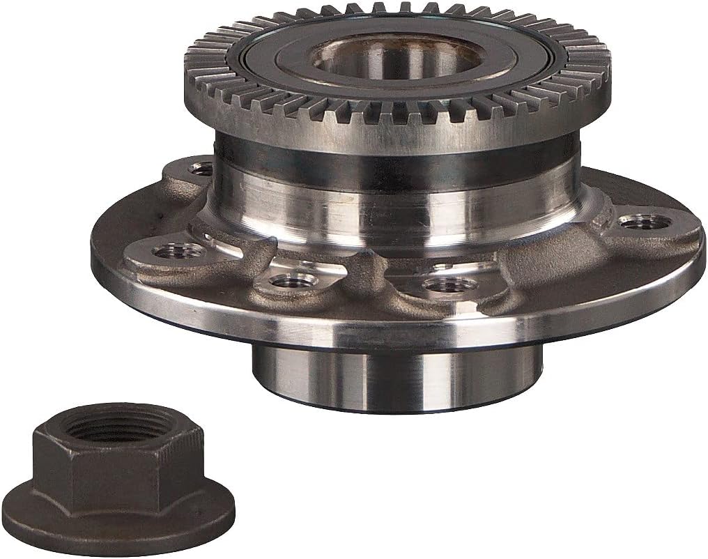 febi bilstein 06167 Radlagersatz mit Radnabe, ABS-Impulsring und Achsmutter , 1 Stück