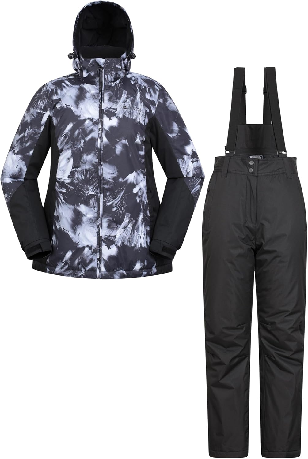 Mountain Warehouse Damenskijacke und -hosenset – Wattierte Isolierung, Schneefang, Reissverschlussta